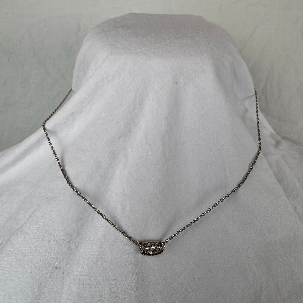 Kendra Scott Silver/Diamond Necklace